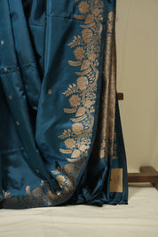 Peacock Blue Banarasi Silk Saree - SRPBBSS940
