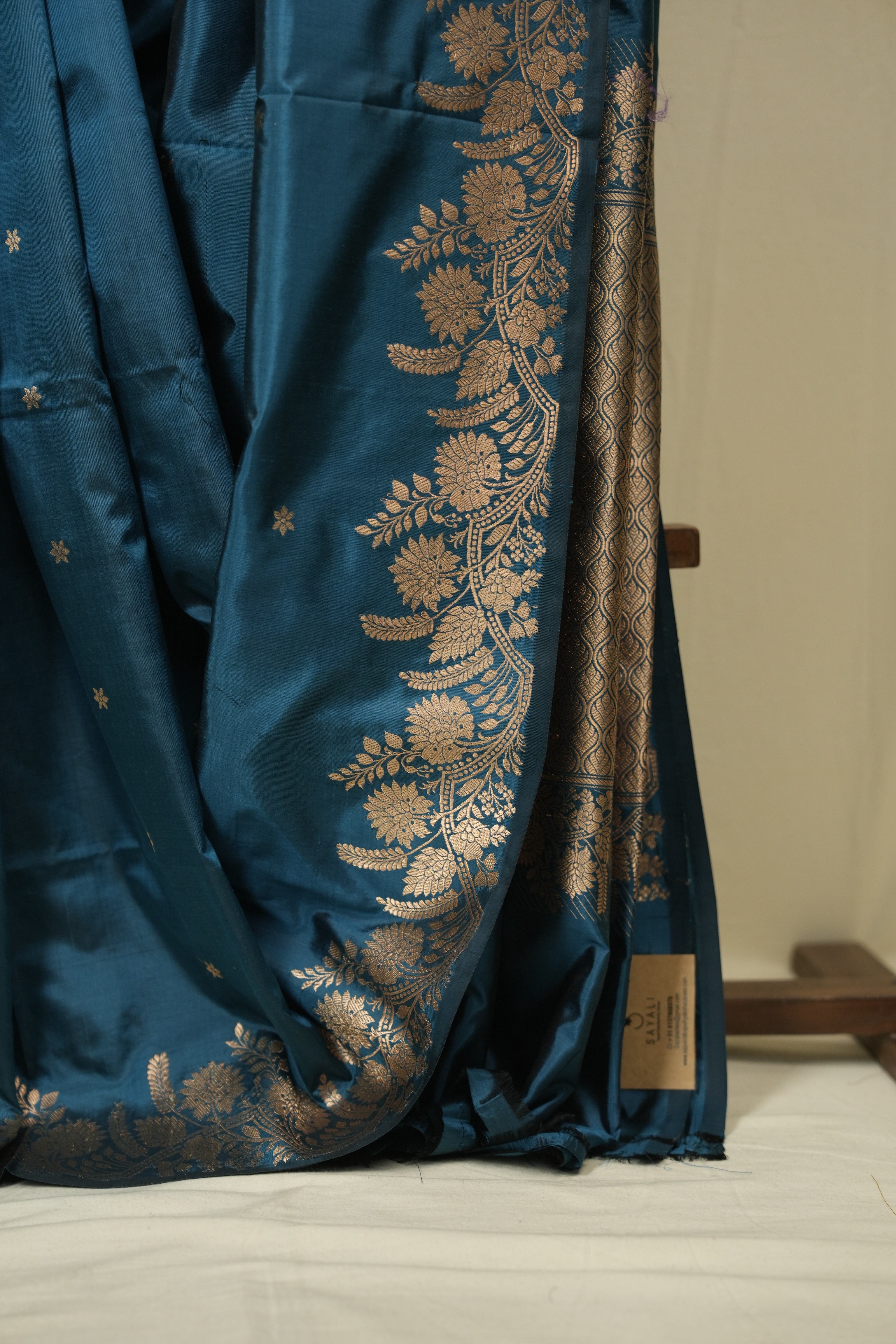 Peacock Blue Banarasi Silk Saree - SRPBBSS940