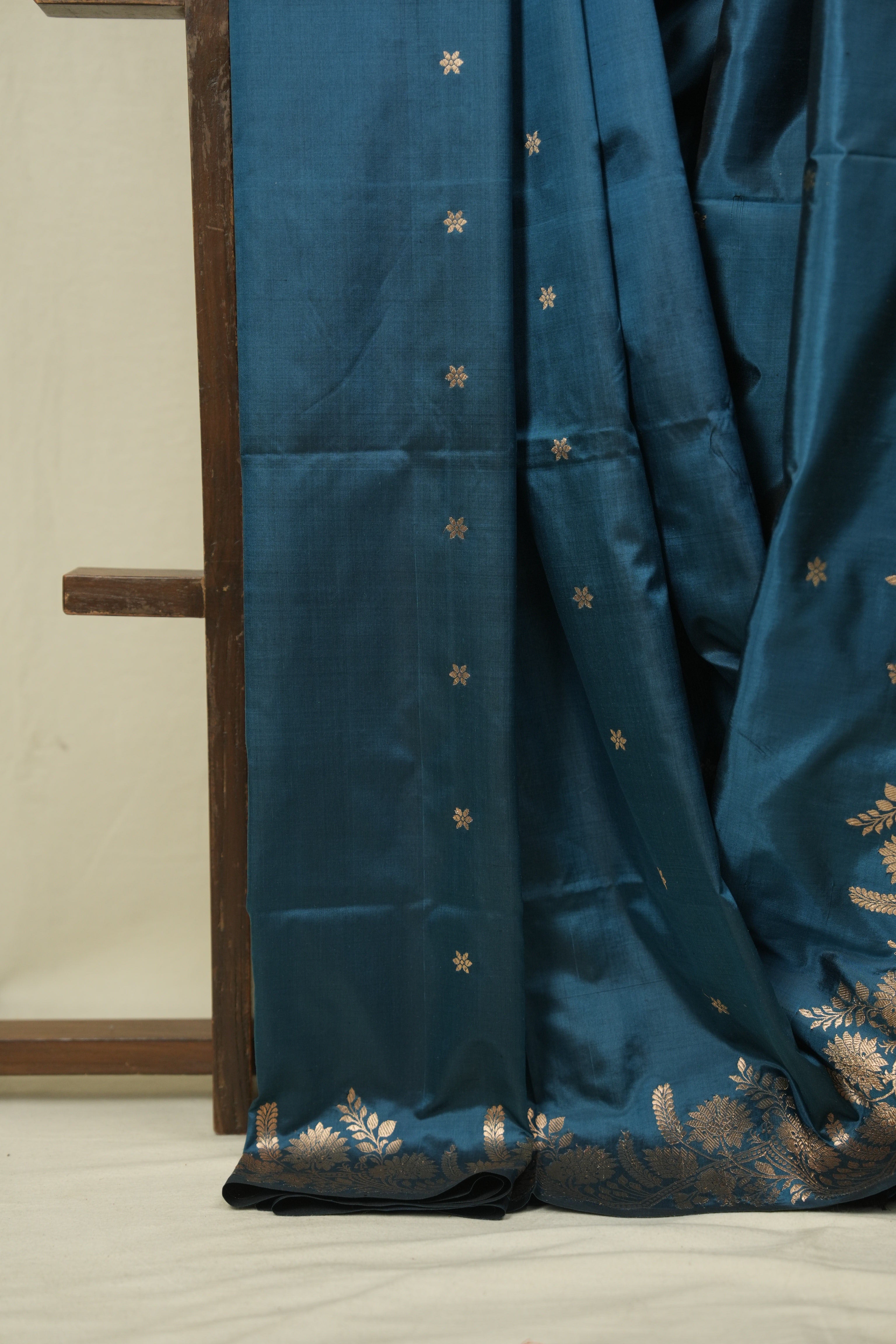 Peacock Blue Banarasi Silk Saree - SRPBBSS940