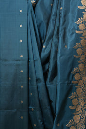 Peacock Blue Banarasi Silk Saree - SRPBBSS940