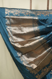 Peacock Blue Banarasi Silk Saree - SRPBBSS940