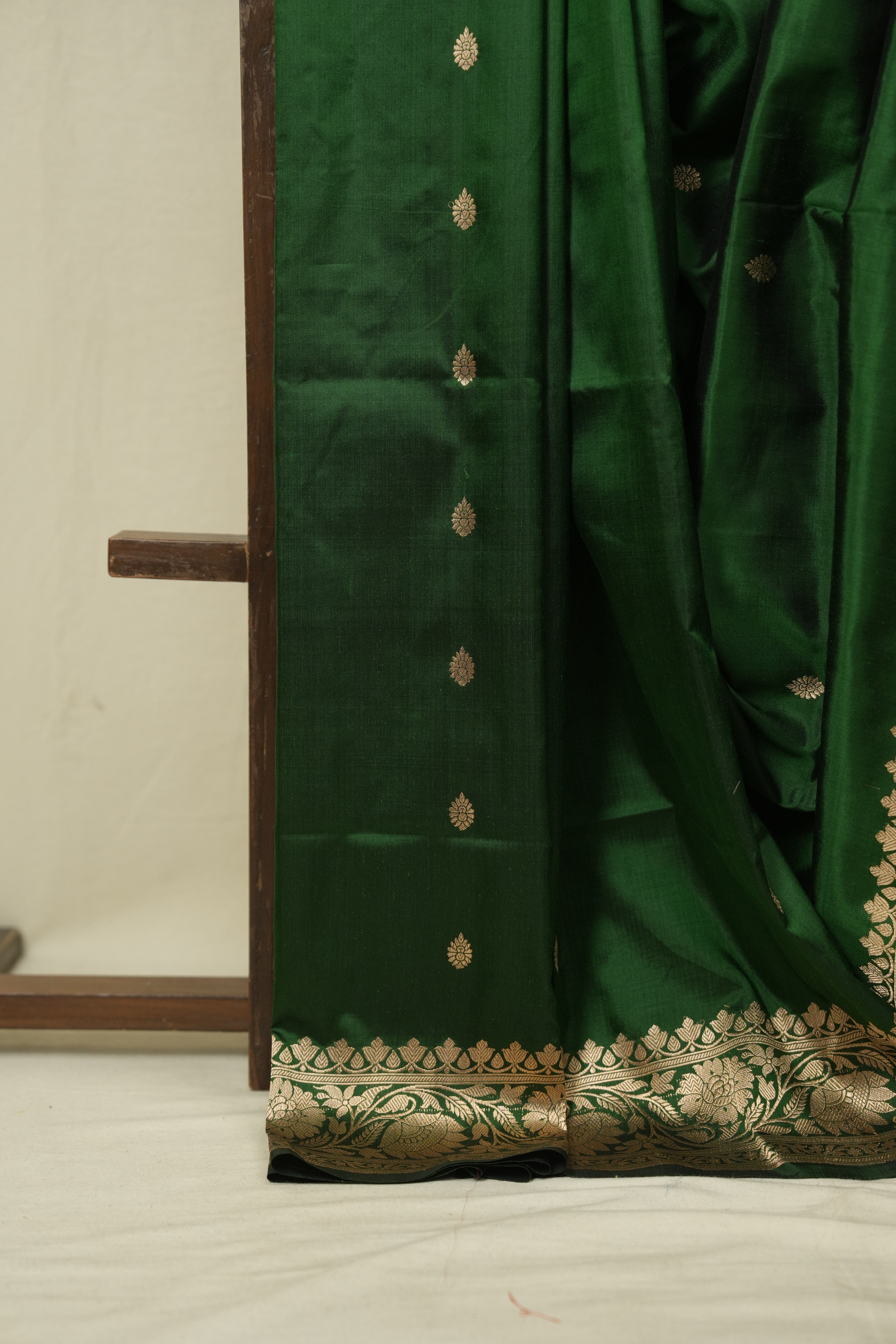 Green Banarasi Silk Saree - SRGBSS939