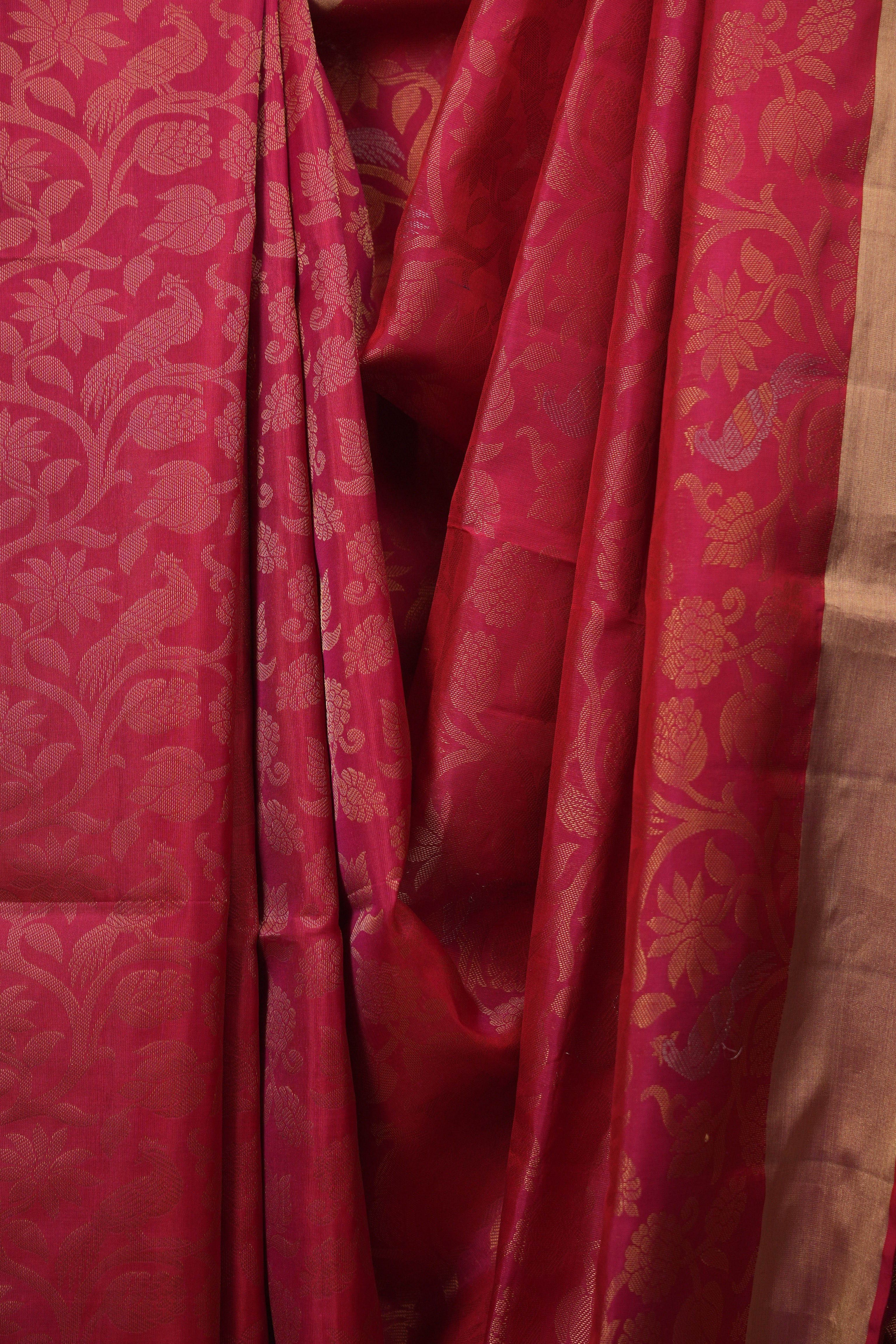 Pink Soft Silk Saree - SRPSSS478