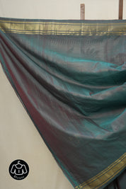 Two Tone Green Cotton Paithani Saree - SRTTGCPS585