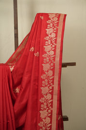 Red Banarasi Silk Saree - SRRBSS938
