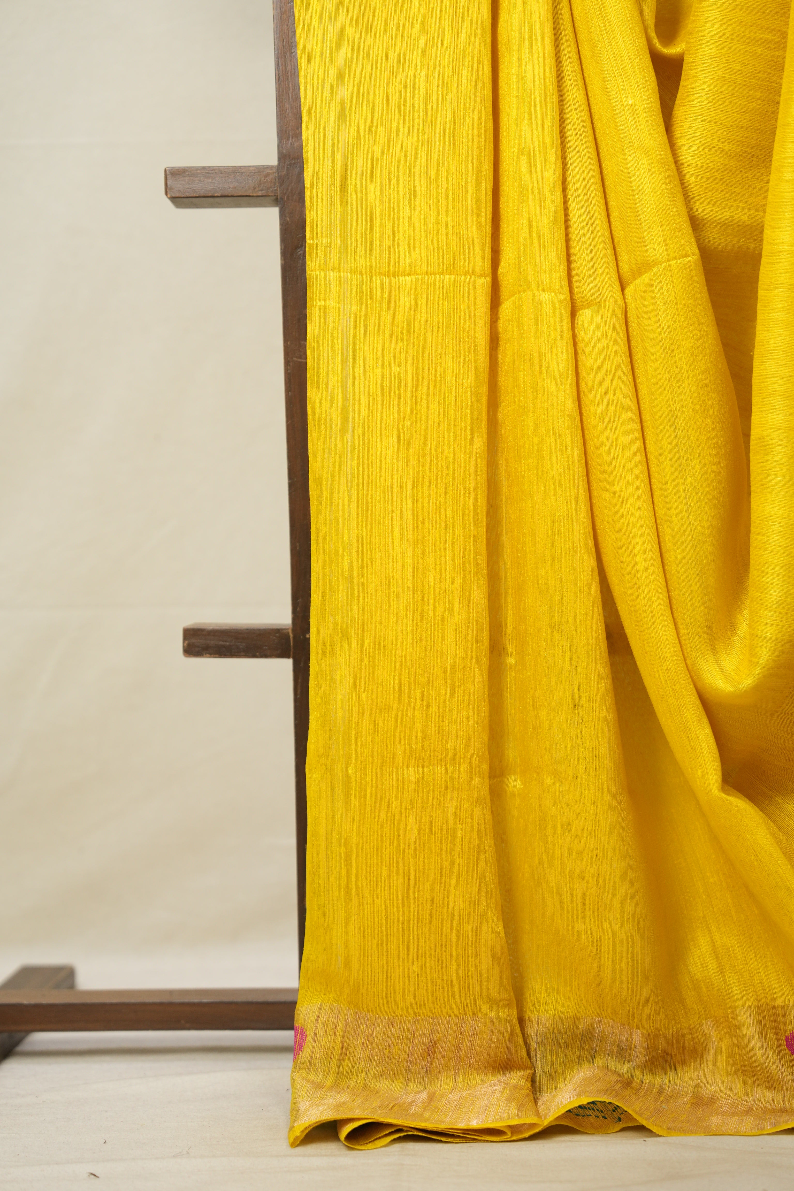 Yellow Matka Silk Jamdani Saree - SRYMSJS97