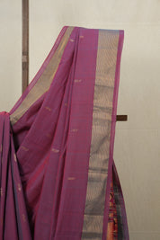 Maroon Cotton Paithani Saree - SRMCPS586