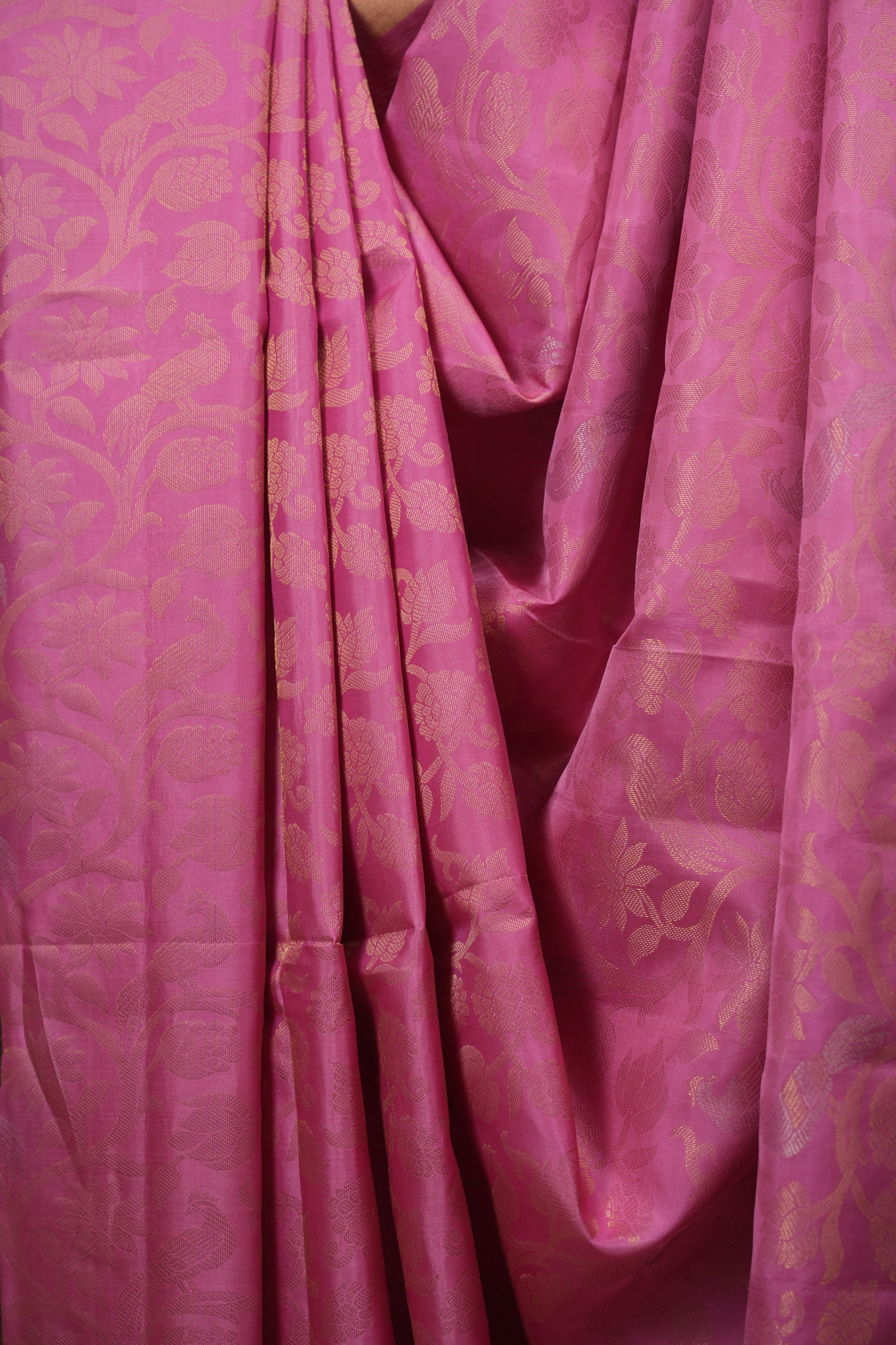 Pink Soft Silk Saree - SRPSSS474