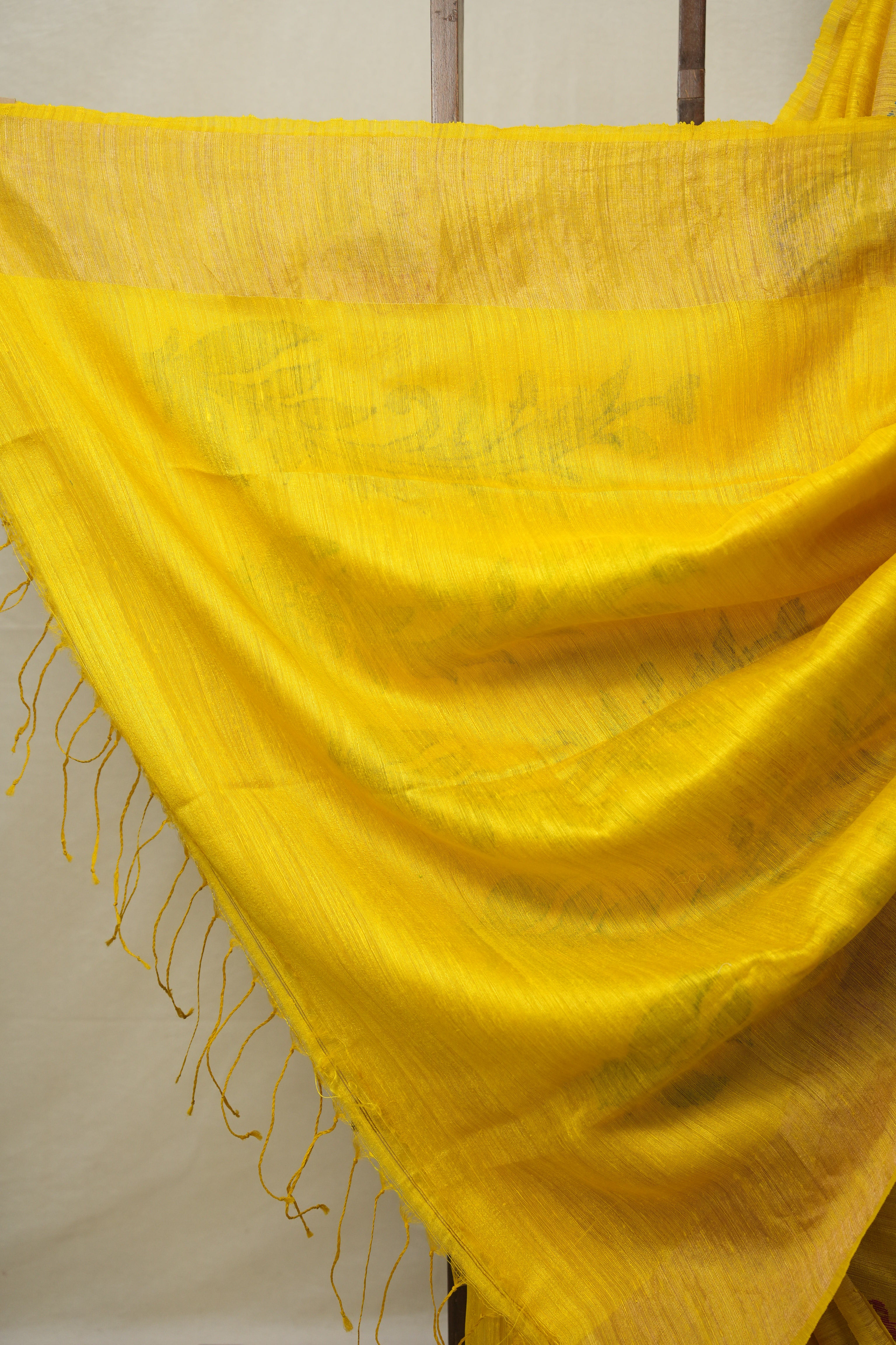 Yellow Matka Silk Jamdani Saree - SRYMSJS97