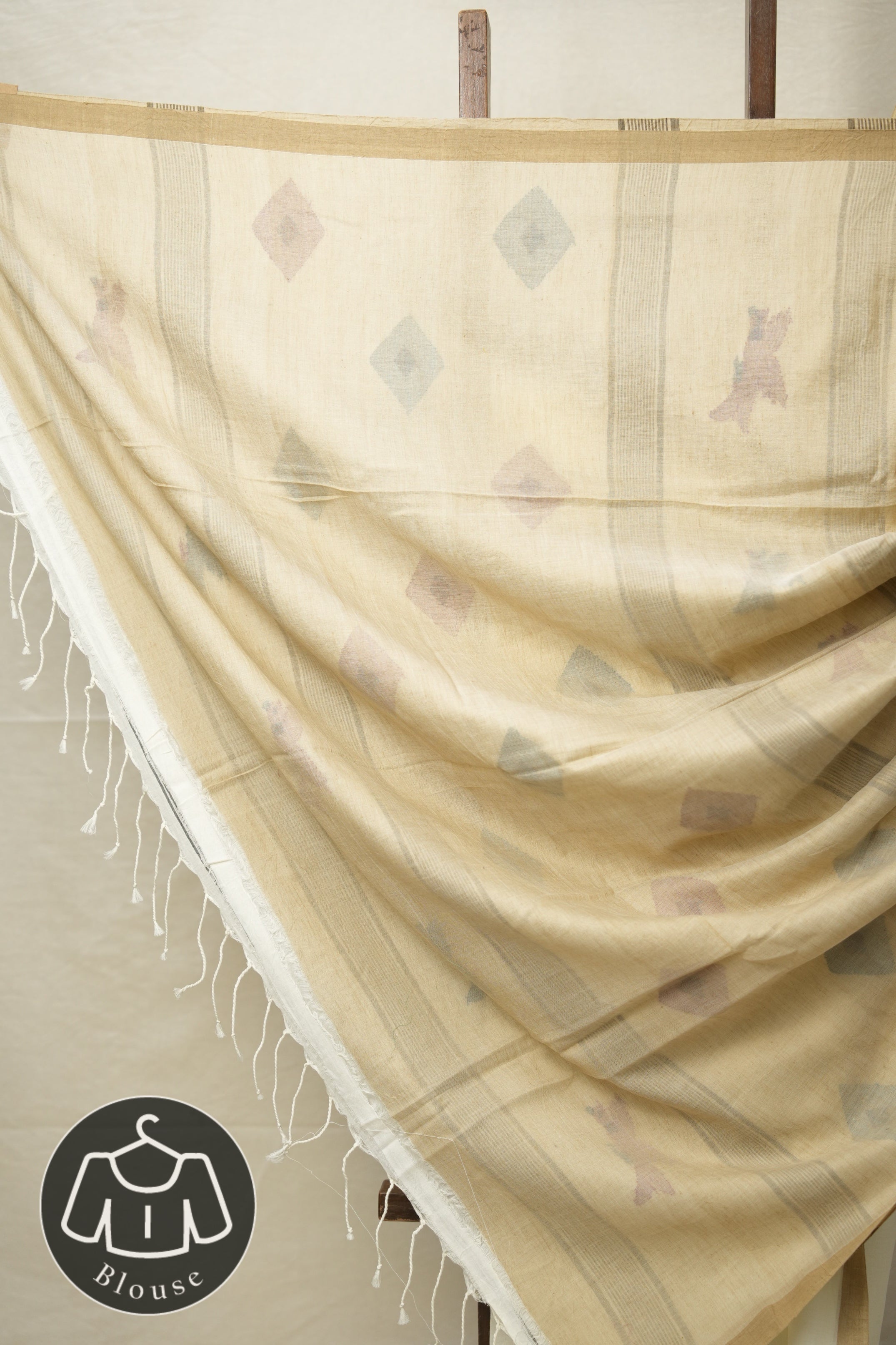 White Mul Cotton Jamdani Saree-SRWMCJS173