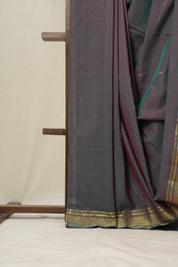 Two Tone Maroon Cotton Paithani Saree - SRTTMCPS584
