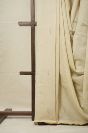 Off White Mul Cotton Jamdani Saree-SROWMCJS172