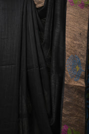Black Matka Silk Jamdani Saree - SRBMSJS98