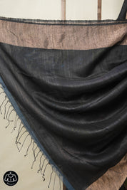 Black Matka Silk Jamdani Saree - SRBMSJS98
