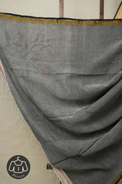 Off White Mul Cotton Jamdani Saree-SROWMCJS172