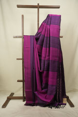 Purple-Magenta Soft Silk Saree - SRPMSSS470