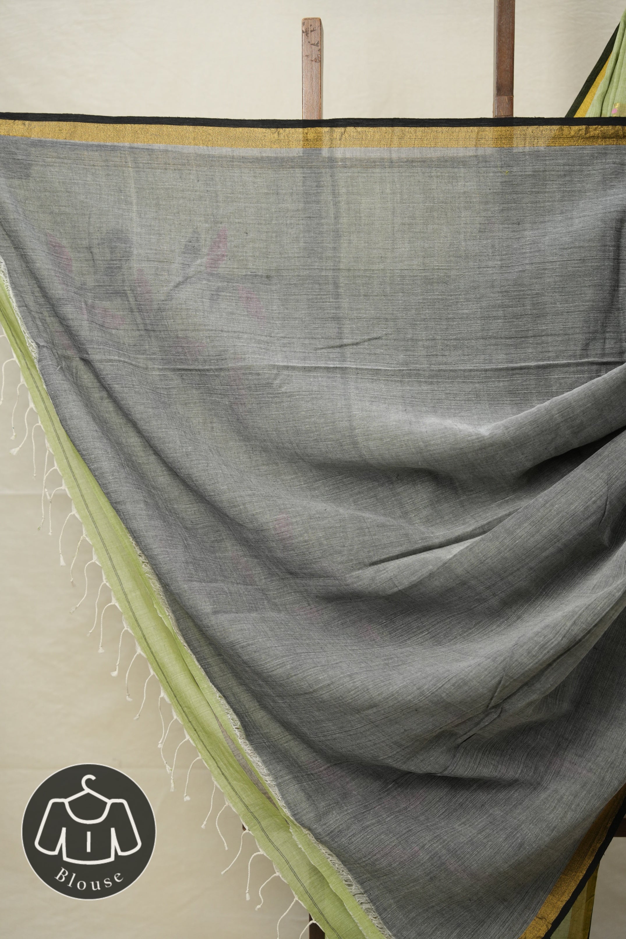 Pista Green Mul Cotton Jamdani Saree-SRPGMCJS171