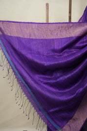 Purple Matka Silk Jamdani Saree - SRPMSJS100