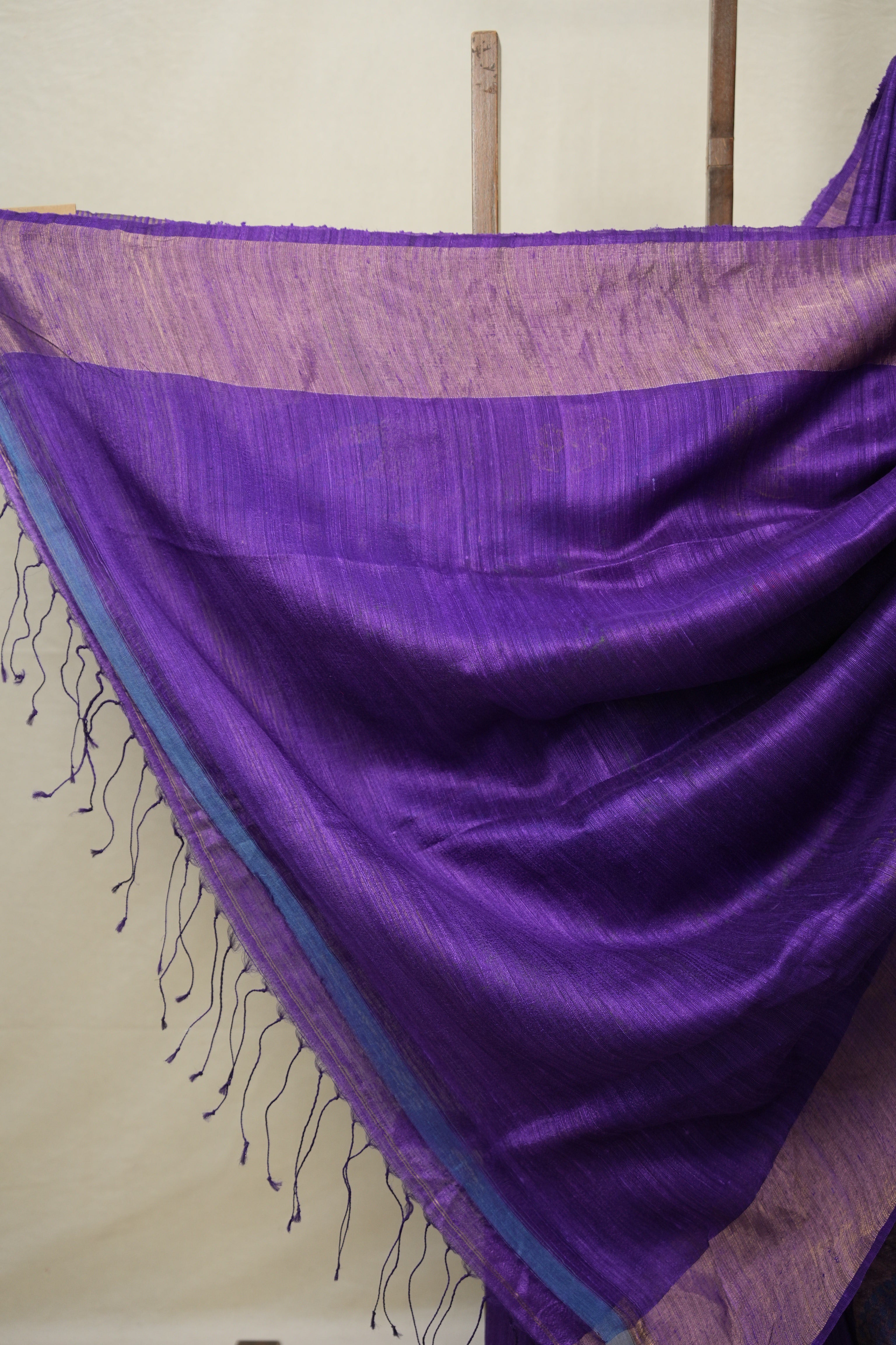 Purple Matka Silk Jamdani Saree - SRPMSJS100