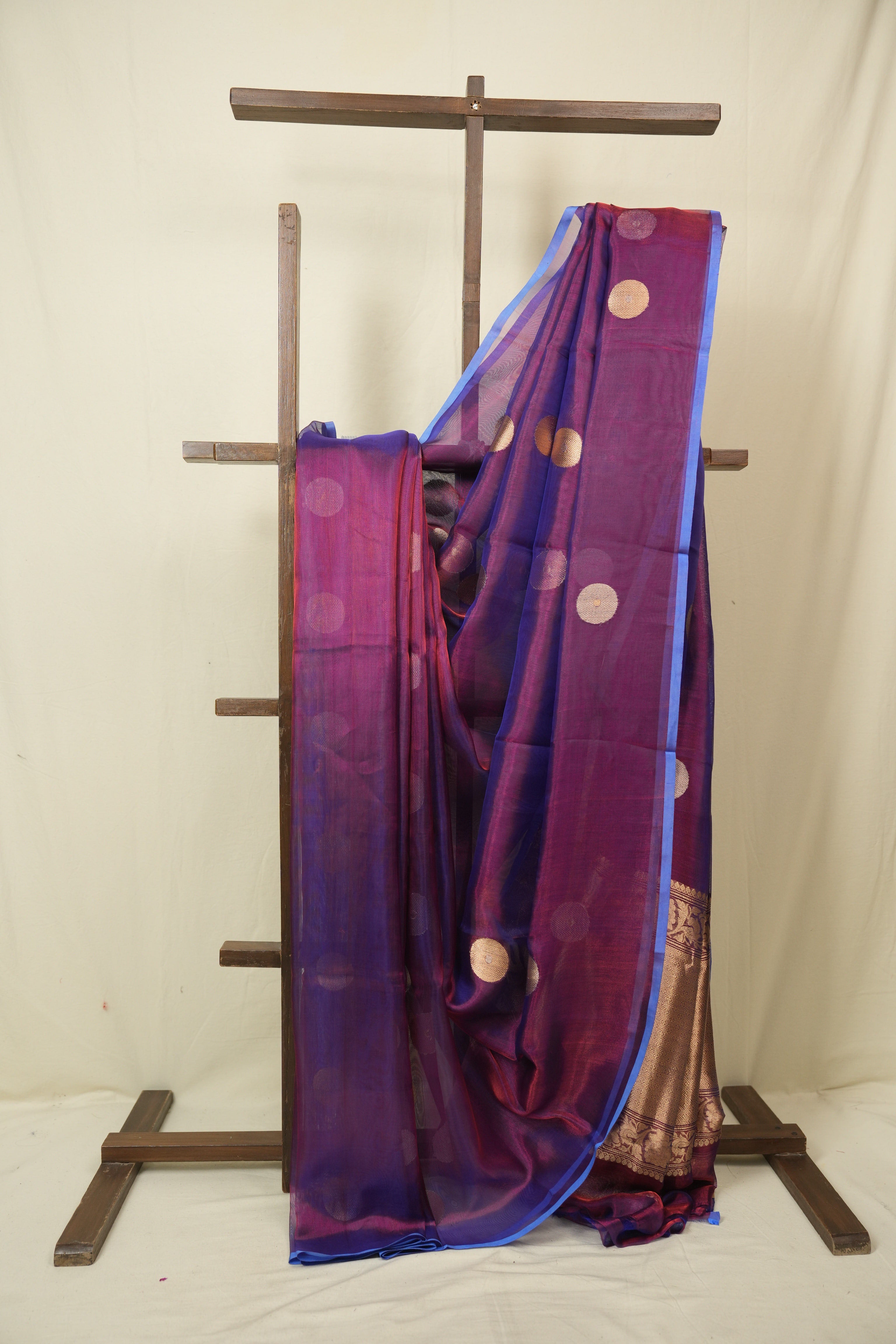 Dual Tone Purple Tissue Banarasi Silk Saree - SRDTPTBSS72