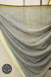 Lime Yellow Mul Cotton Jamdani Saree-SRLYMCJS169