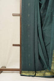 Forest Green Cotton Paithani Saree - SRFGCPS579