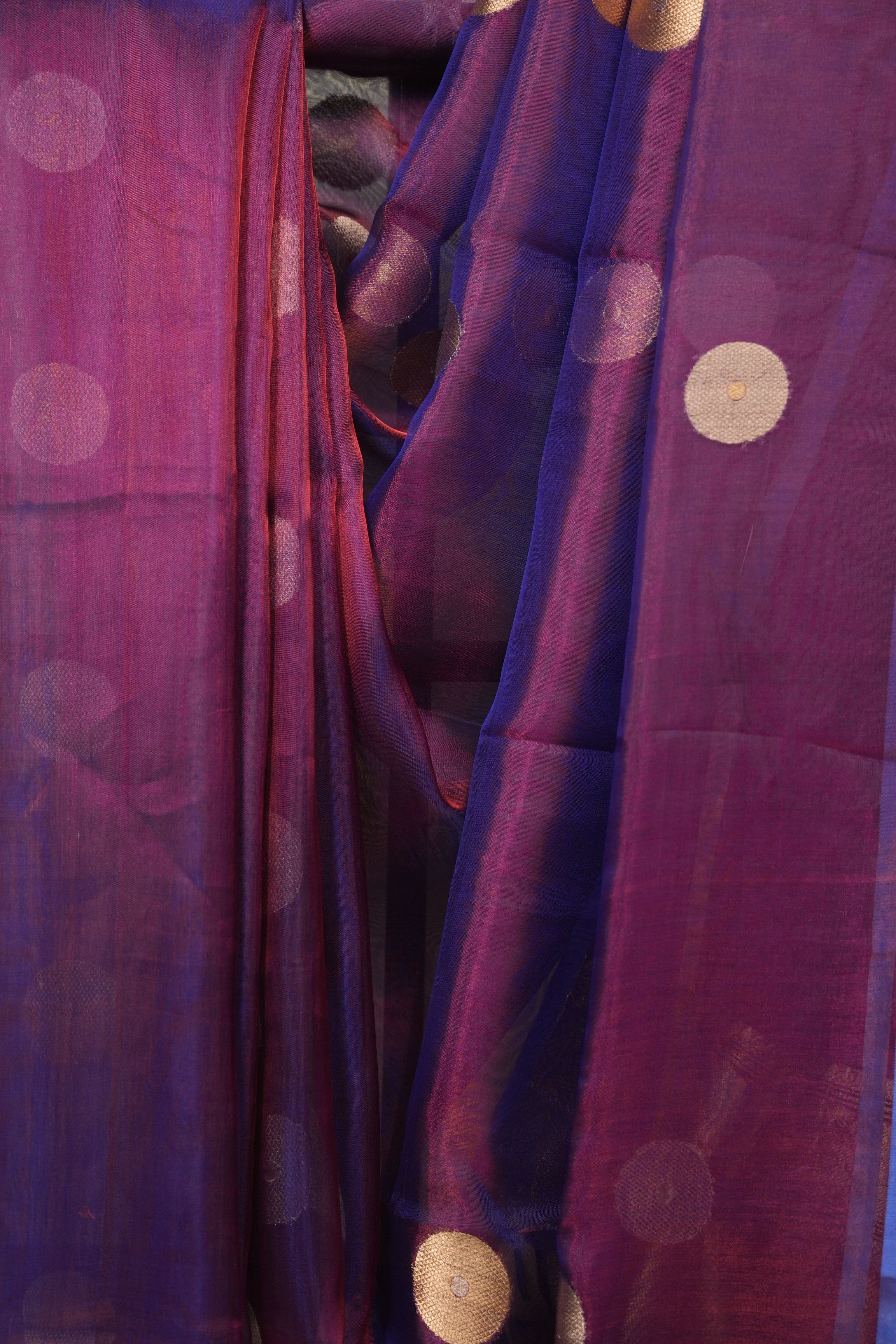 Dual Tone Purple Tissue Banarasi Silk Saree - SRDTPTBSS72