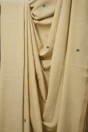 Mud Cream Mul Cotton Jamdani Saree-SRMCMCJS170