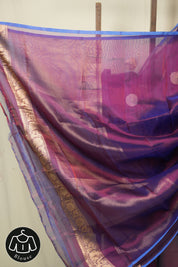 Dual Tone Purple Tissue Banarasi Silk Saree - SRDTPTBSS72