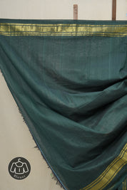 Forest Green Cotton Paithani Saree - SRFGCPS579