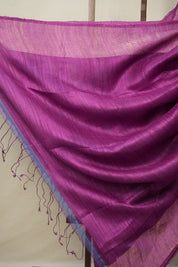 Magenta Matka Silk Jamdani Saree - SRMMSJS101