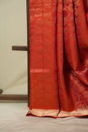 Orange Soft Silk Saree - SROSSS475