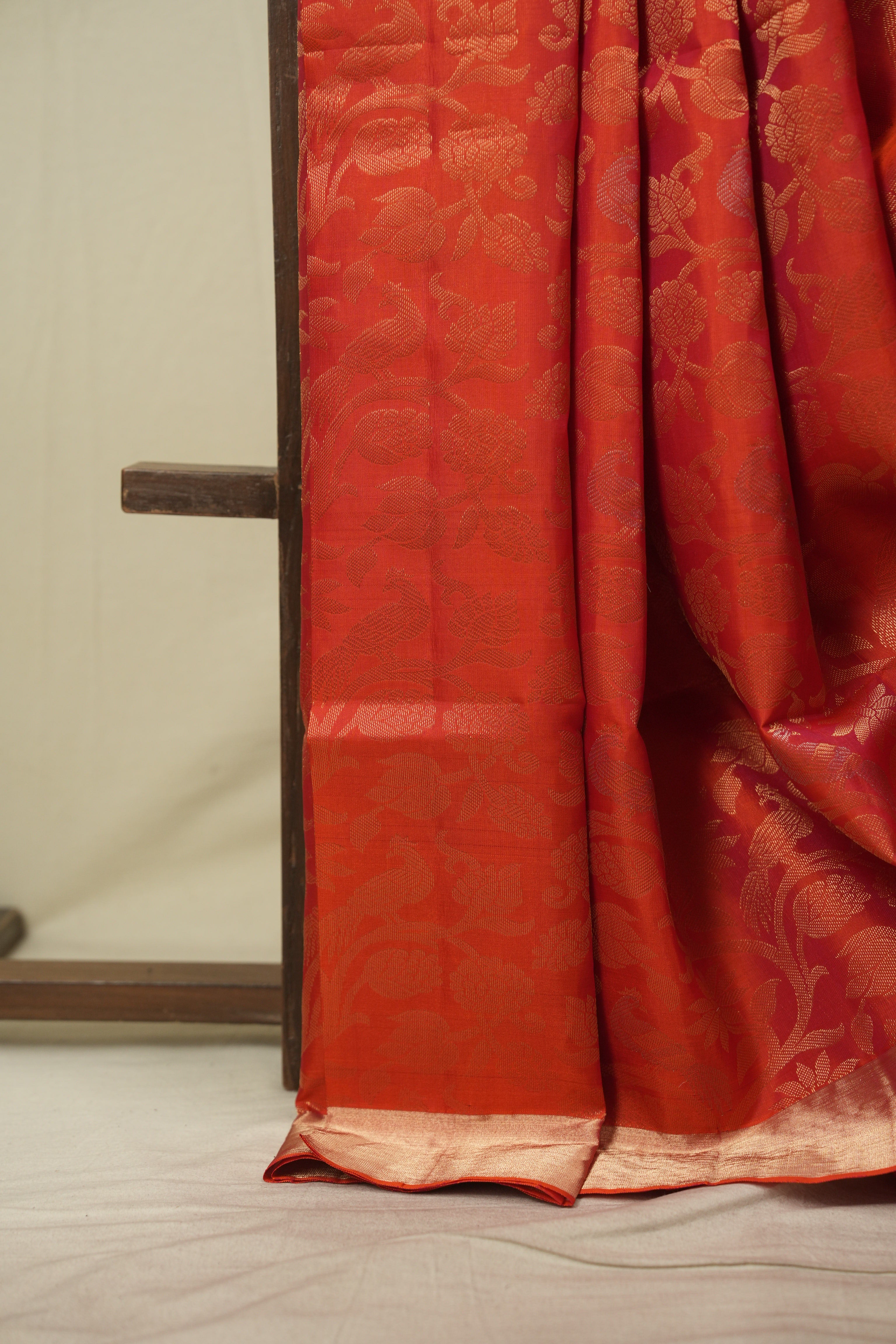 Orange Soft Silk Saree - SROSSS475