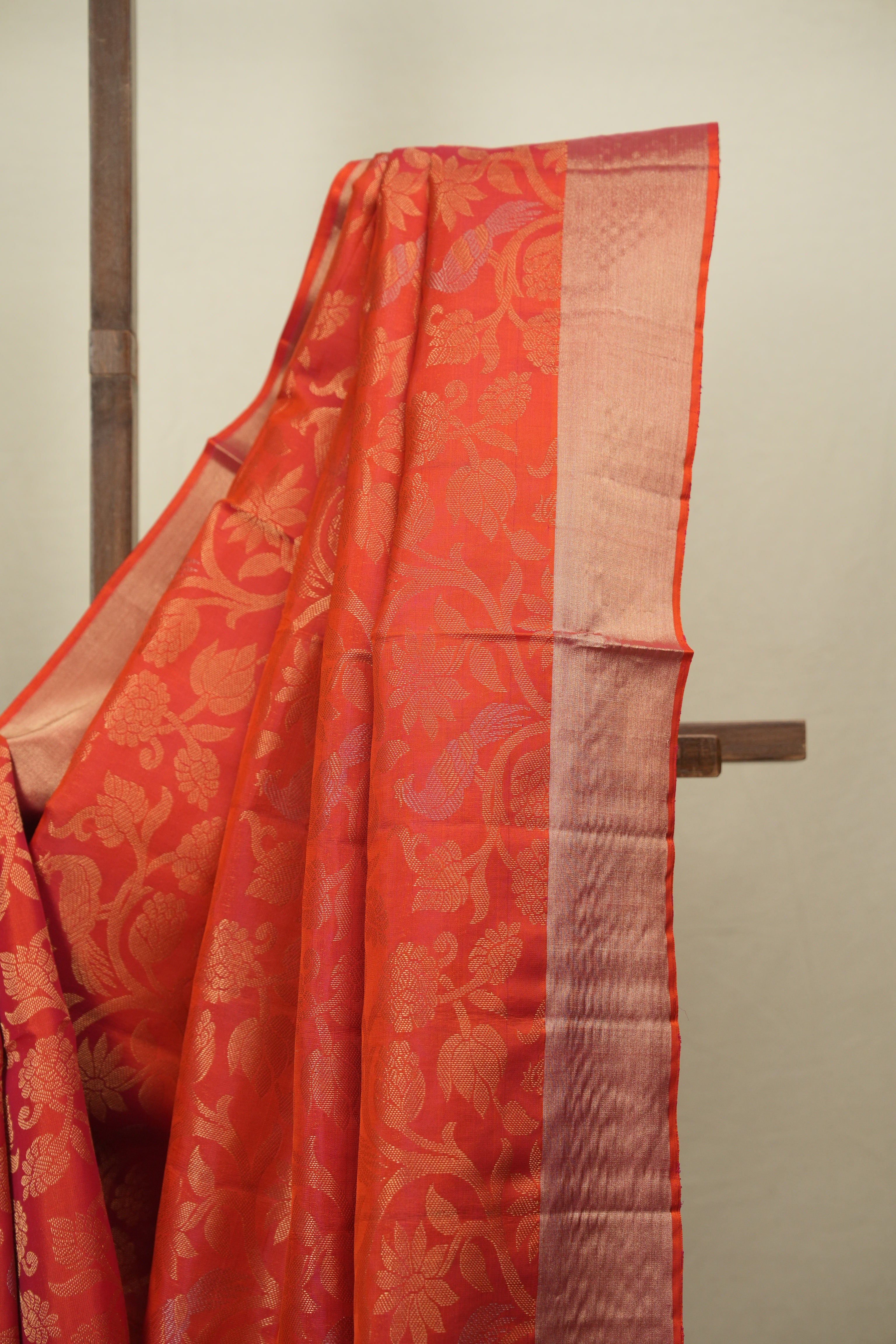 Orange Soft Silk Saree - SROSSS475