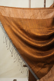 Rusty Brown Matka Silk Jamdani Saree - SRRBMSJS96