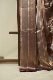 Brown Grey Tissue Banarasi Silk Saree - SRBGTBSS71
