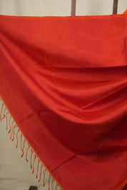 Orange- Red Soft Silk Saree - SRORSSS472