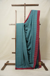 Rama Green Bengal Cotton Saree - SRRGBCS93