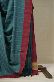 Rama Green Bengal Cotton Saree - SRRGBCS93