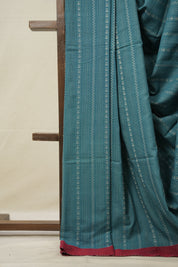 Rama Green Bengal Cotton Saree - SRRGBCS93