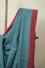 Rama Green Bengal Cotton Saree - SRRGBCS93