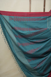 Rama Green Bengal Cotton Saree - SRRGBCS93