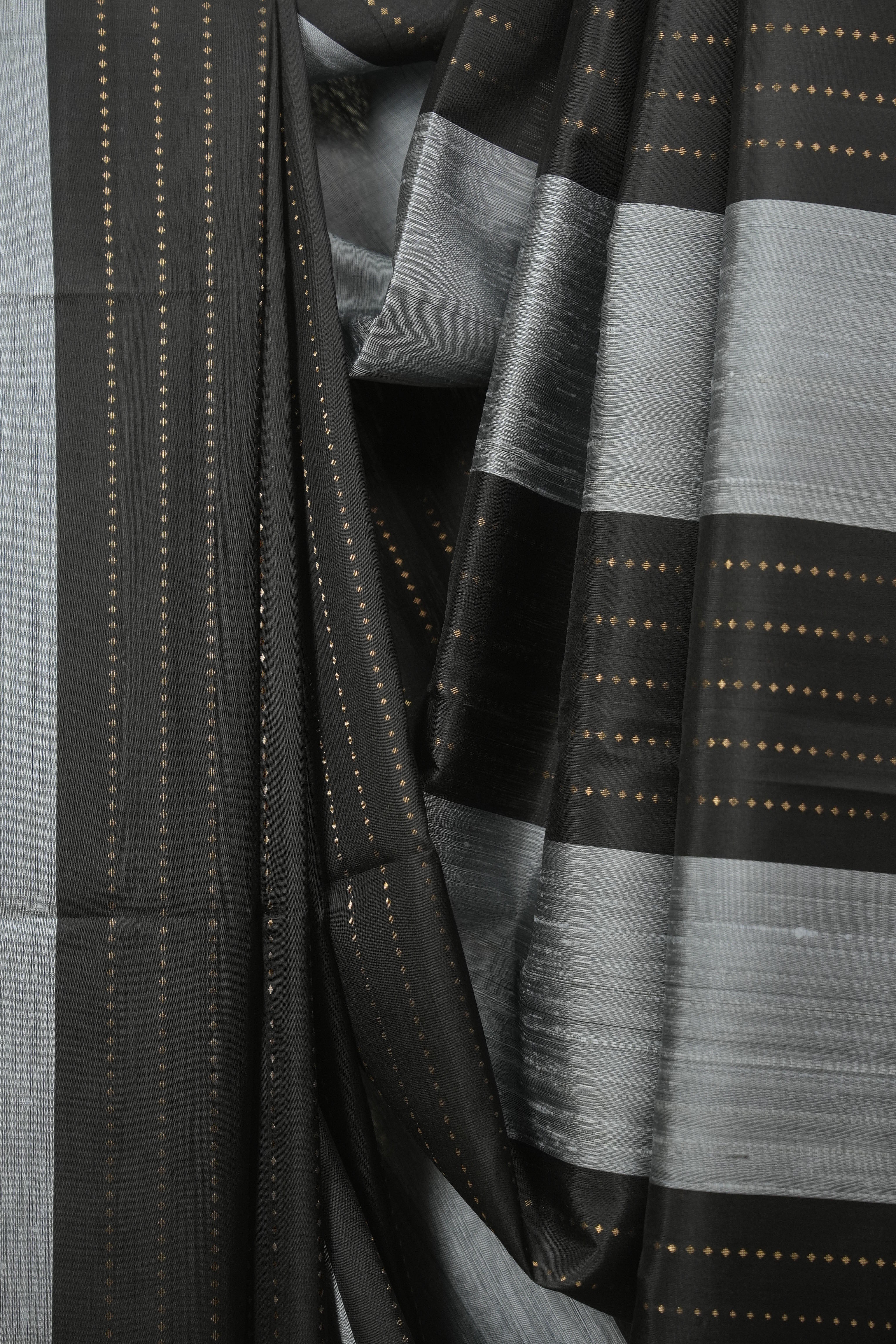 Black -Grey Soft Silk Saree - SRBGSSS481