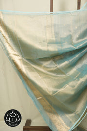 Aqua Blue Tissue Banarasi Silk Saree - SRABTBSS73