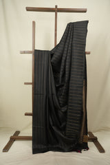 Black Soft Silk Saree - SRBSSS480