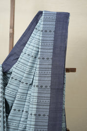 Powder Blue Bengal Cotton Saree - SRPBBCS96
