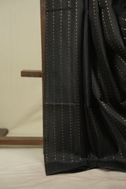 Black Soft Silk Saree - SRBSSS480