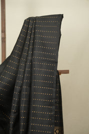 Black Soft Silk Saree - SRBSSS480