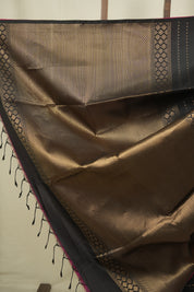 Black Soft Silk Saree - SRBSSS480