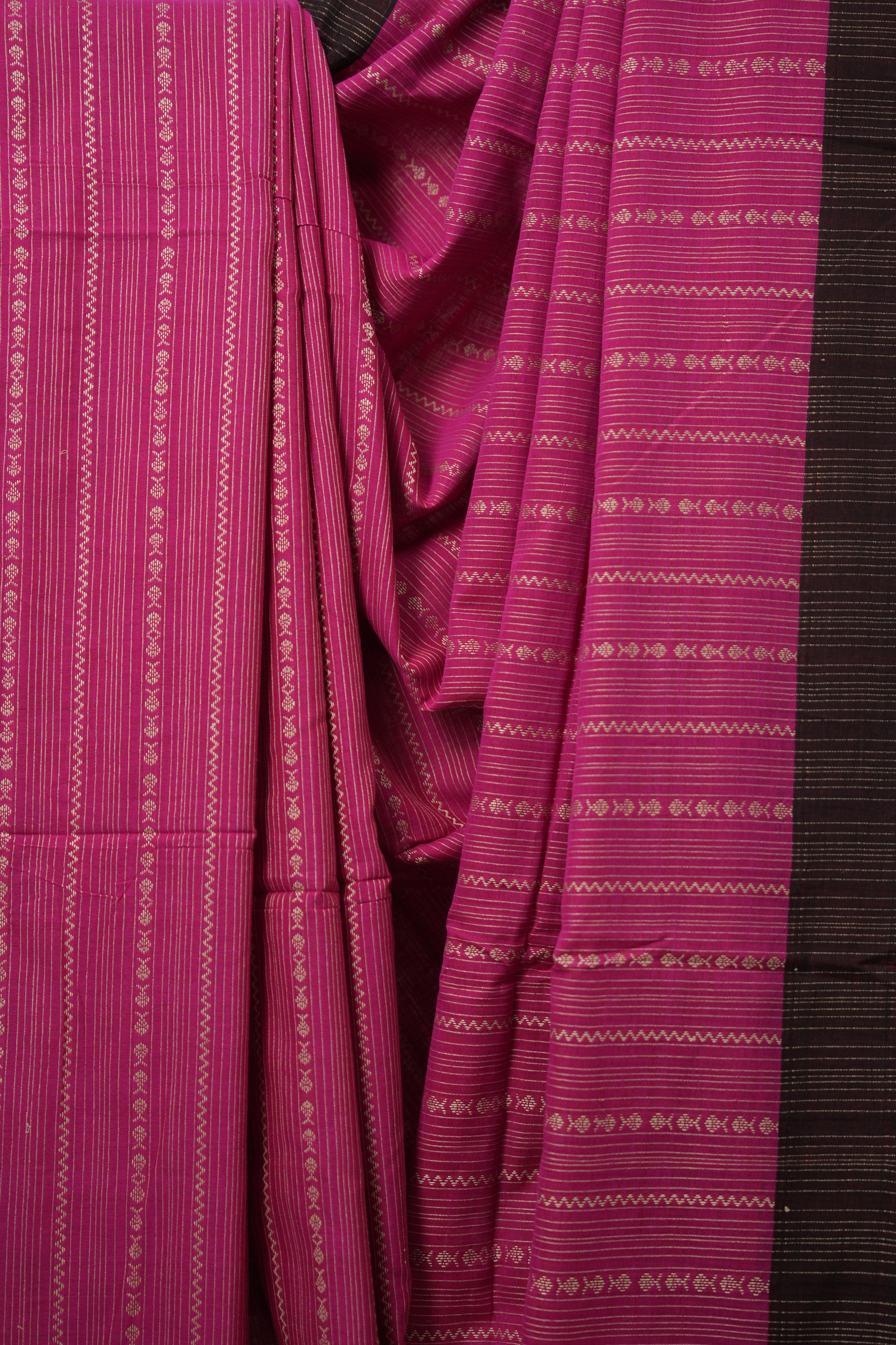 Rani Pink Bengal Cotton Saree - SRRPBCS95